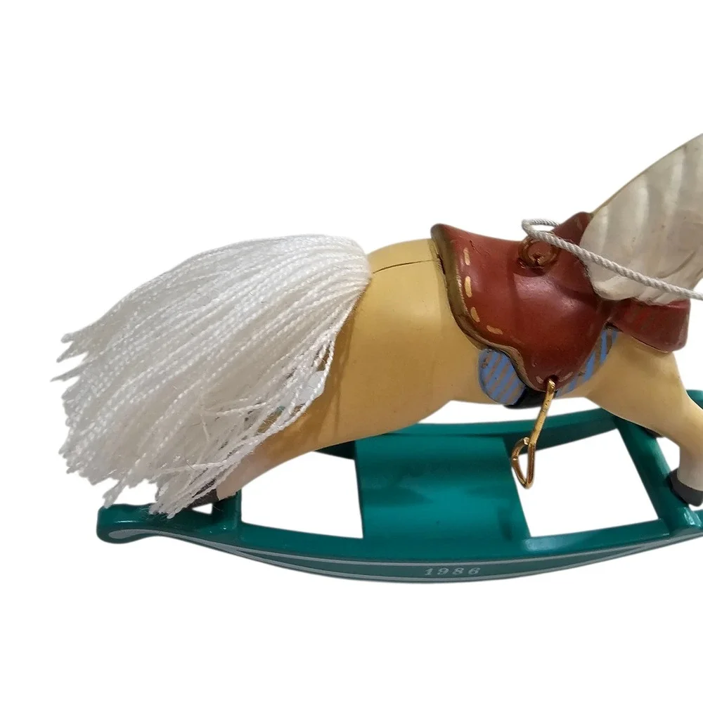 Vintage 1986 Rocking Horse Ornament, Christmas‎ Tree Decoration, Collectible